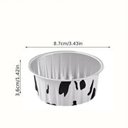 100Pcs Cake Tools Pudding Cake Aluminum Foil Baking Cups Cupcake Cup with Lids - 100pcs-Blue V528-PUDDING-CUP-100PCS-BLUE-656752