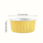 100Pcs Cake Tools Pudding Cake Aluminum Foil Baking Cups Cupcake Cup with Lids - 100pcs-Blue V528-PUDDING-CUP-100PCS-BLUE-656752
