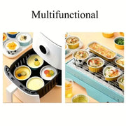 100Pcs Cake Tools Pudding Cake Aluminum Foil Baking Cups Cupcake Cup with Lids - 100pcs-Blue V528-PUDDING-CUP-100PCS-BLUE-656752