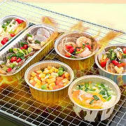 100Pcs Cake Tools Pudding Cake Aluminum Foil Baking Cups Cupcake Cup with Lids - 100pcs-Blue V528-PUDDING-CUP-100PCS-BLUE-656752