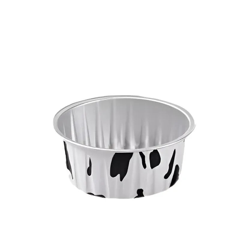 100Pcs Cake Tools Pudding Cake Aluminum Foil Baking Cups Cupcake Cup with Lids - 100pcs-Cow V528-PUDDING-CUP-100PCS-COW-925952