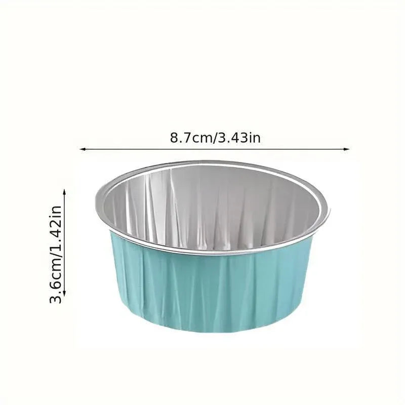 100Pcs Cake Tools Pudding Cake Aluminum Foil Baking Cups Cupcake Cup with Lids - 100pcs-Cow V528-PUDDING-CUP-100PCS-COW-925952