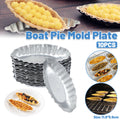 10PCS Baking Egg Tart Mould Cake Tins Set DIY Cups Sailing Boat Pie Mold Plate V528-PUDDING-CUP-C14-10PCS-204221
