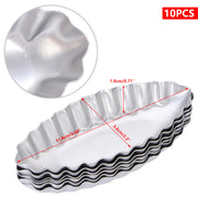 10PCS Baking Egg Tart Mould Cake Tins Set DIY Cups Sailing Boat Pie Mold Plate V528-PUDDING-CUP-C14-10PCS-204221