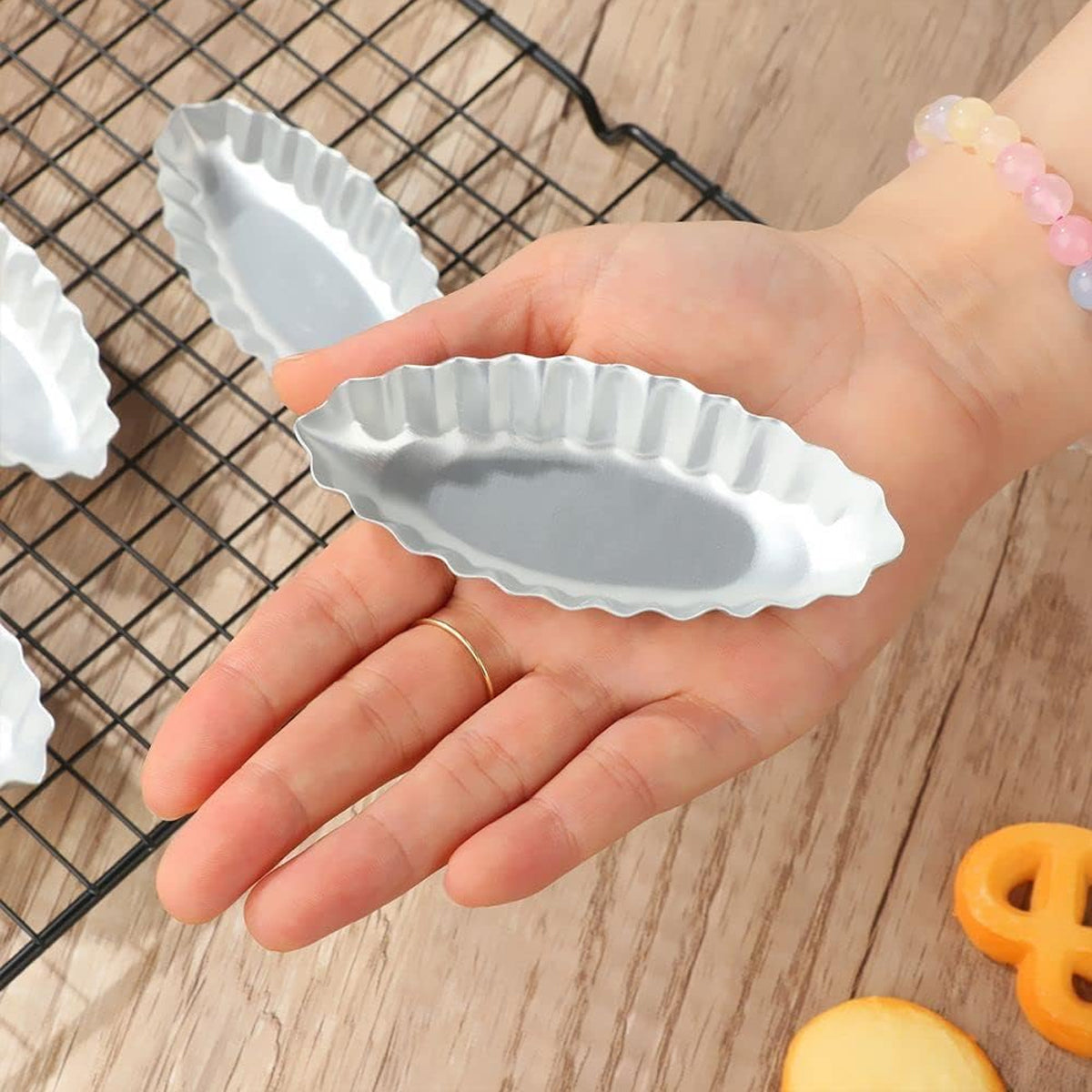 10PCS Baking Egg Tart Mould Cake Tins Set DIY Cups Sailing Boat Pie Mold Plate V528-PUDDING-CUP-C14-10PCS-204221