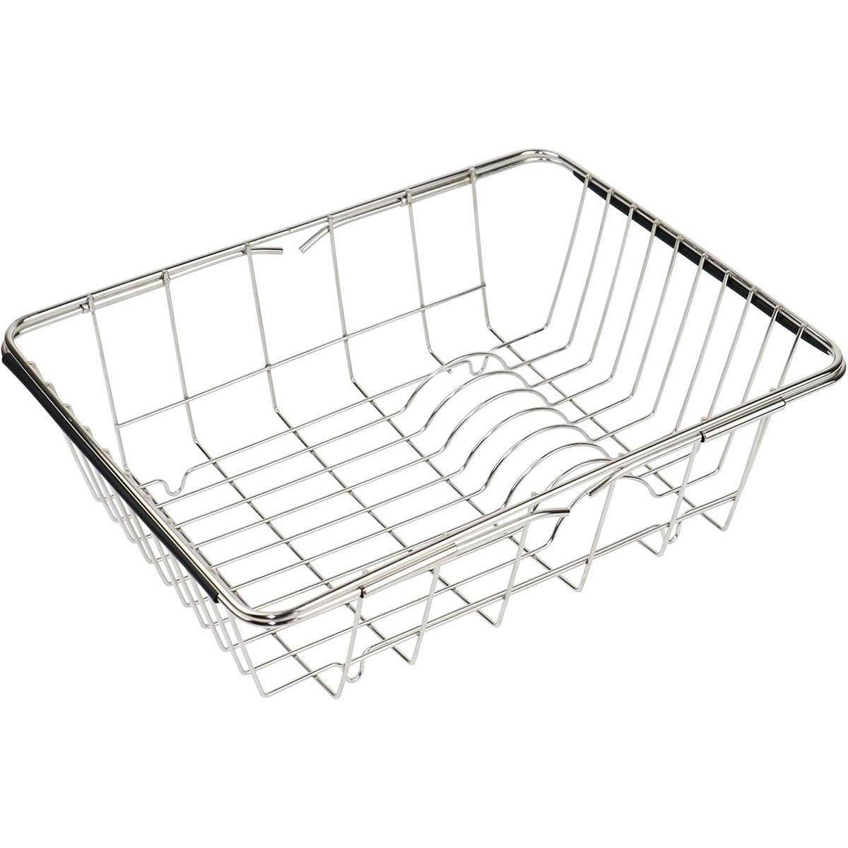 Stainless Steel Sink Draining Basket Telescopic Dish Rack Kitchen Storage Holder V528-PULL-BASKET-743025
