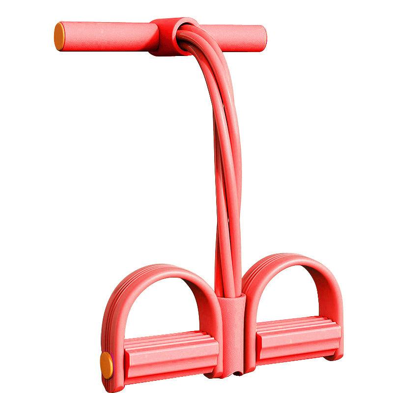 Multi-Function Exercise Tension Rope Foot Pedal Resistance Fitness Pull Bands - Pink V528-PULLROPE-PINK-26118