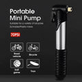 Aluminium Mini Bicycle Air Pump Bike Hand Ball Inflator Portable Cycling Tyre V528-PUMP-BLACK-462292