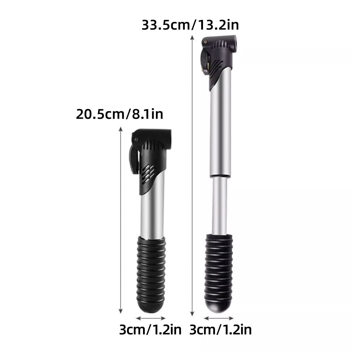 Aluminium Mini Bicycle Air Pump Bike Hand Ball Inflator Portable Cycling Tyre V528-PUMP-BLACK-462292