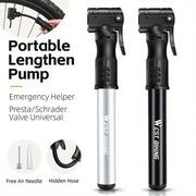 Portable Bicycle Pump Mini Inflatable Tube Pump Tire Inflator for Bike Cycling - Black V528-PUMP-BLACK-636015