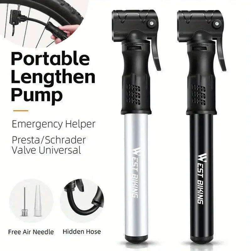 Portable Bicycle Pump Mini Inflatable Tube Pump Tire Inflator for Bike Cycling - Black V528-PUMP-BLACK-636015
