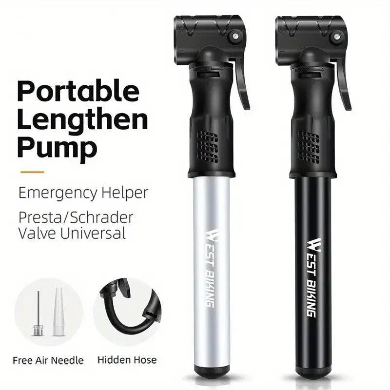 Portable Bicycle Pump Mini Inflatable Tube Pump Tire Inflator for Bike Cycling - Black V528-PUMP-BLACK-636015