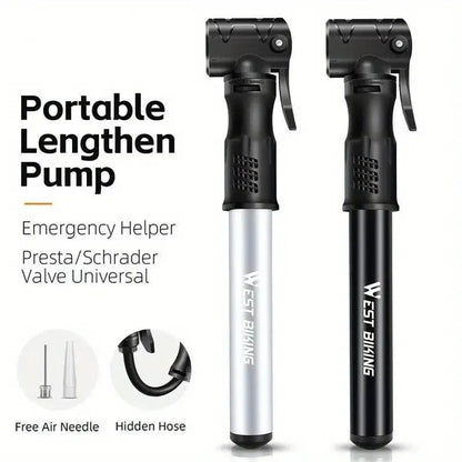 Portable Bicycle Pump Mini Inflatable Tube Pump Tire Inflator for Bike Cycling - Black V528-PUMP-BLACK-636015