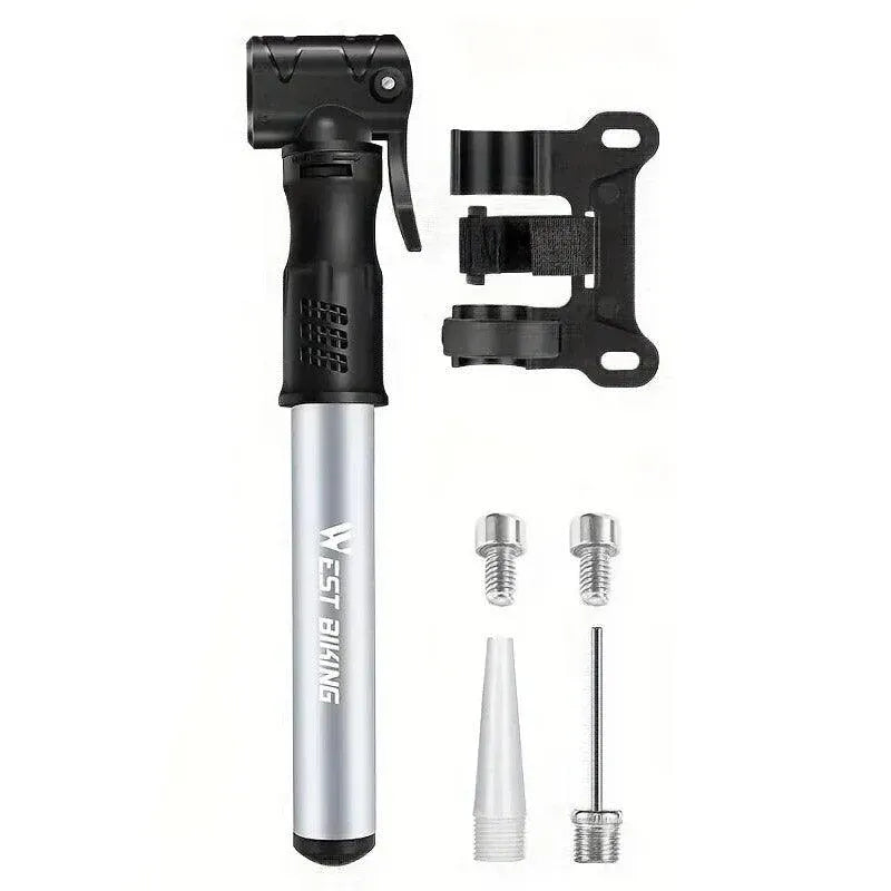 Portable Bicycle Pump Mini Inflatable Tube Pump Tire Inflator for Bike Cycling - Silver V528-PUMP-SILVER-755518