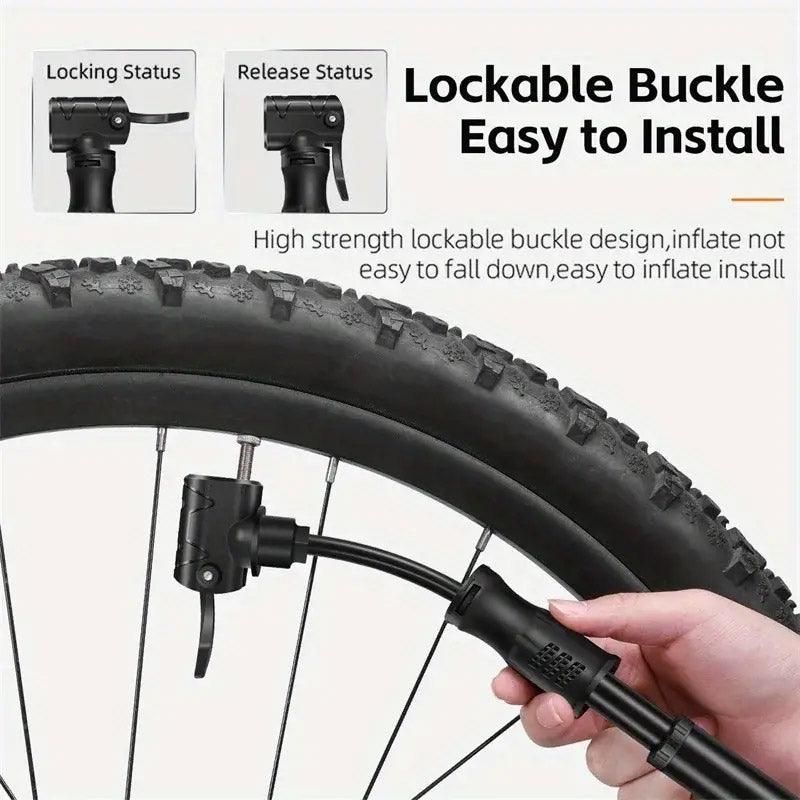 Portable Bicycle Pump Mini Inflatable Tube Pump Tire Inflator for Bike Cycling - Silver V528-PUMP-SILVER-755518