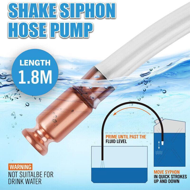 Syphon Jiggler Hose Pump Copper Attachment Self Priming 18Mm 1.8M Petrol Liquid V528-PUMPCOPPER-195469