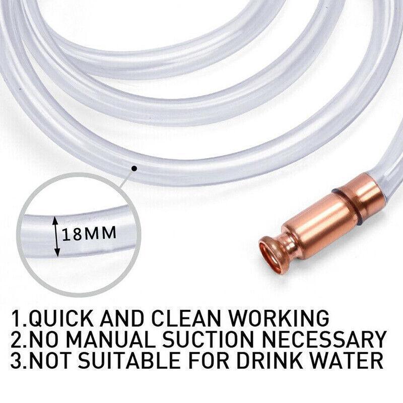 Syphon Jiggler Hose Pump Copper Attachment Self Priming 18Mm 1.8M Petrol Liquid V528-PUMPCOPPER-195469
