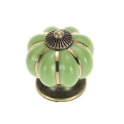 Pumpkin Ceramic Vintage Door Knobs Cabinet Drawer Cupboard Kitchen Pull Handle V528-PUMPKIN-BLACK-35780