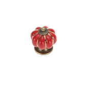Pumpkin Ceramic Vintage Door Knobs Cabinet Drawer Cupboard Kitchen Pull Handle V528-PUMPKIN-BLACK-35780