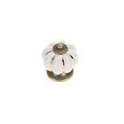 Pumpkin Ceramic Vintage Door Knobs Cabinet Drawer Cupboard Kitchen Pull Handle V528-PUMPKIN-BLACK-35780