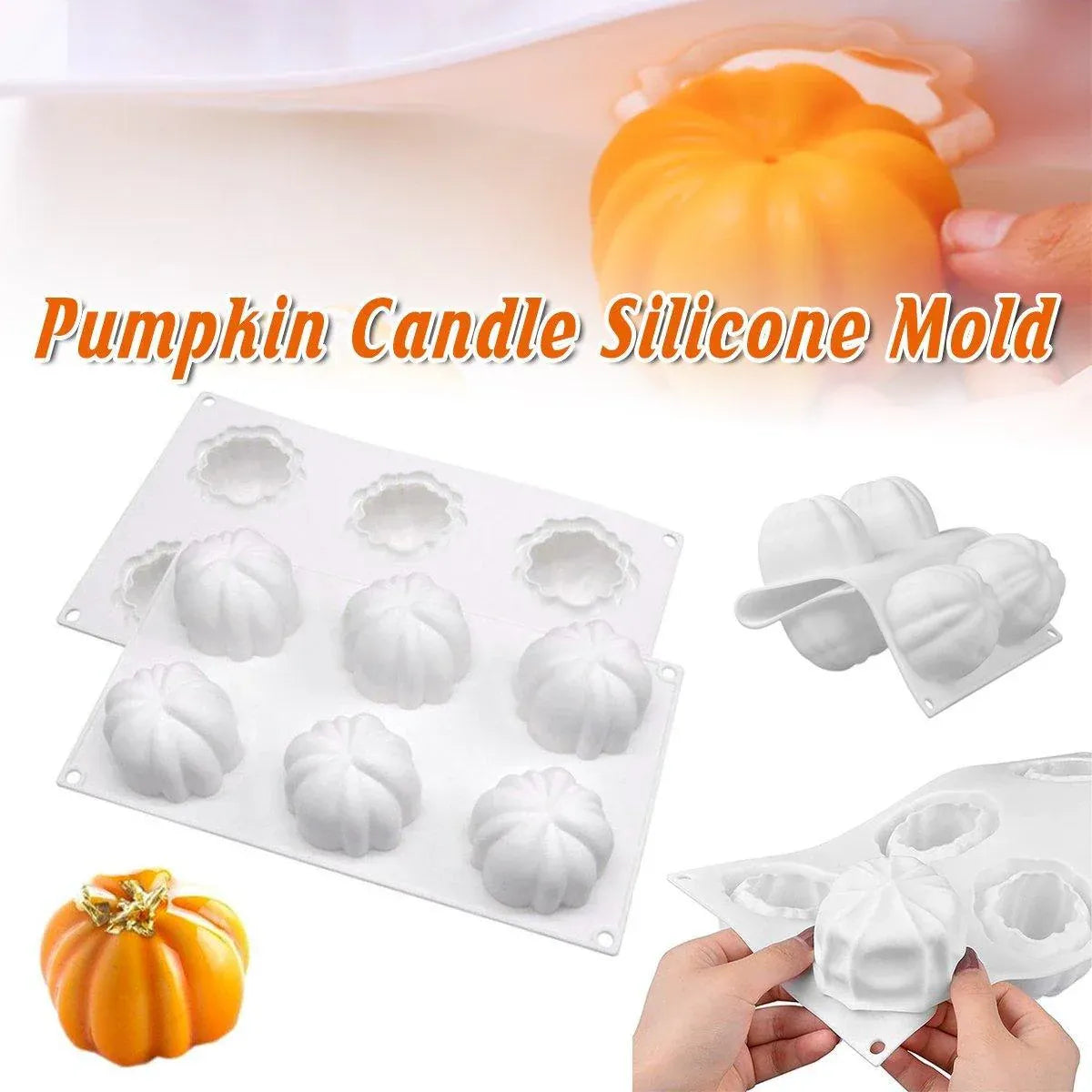 Halloween Silicone Chocolate Cake Mold Pumpkin Mold Baking DIY Handmade Soap V528-PUMPKIN-MOLD-6-288650
