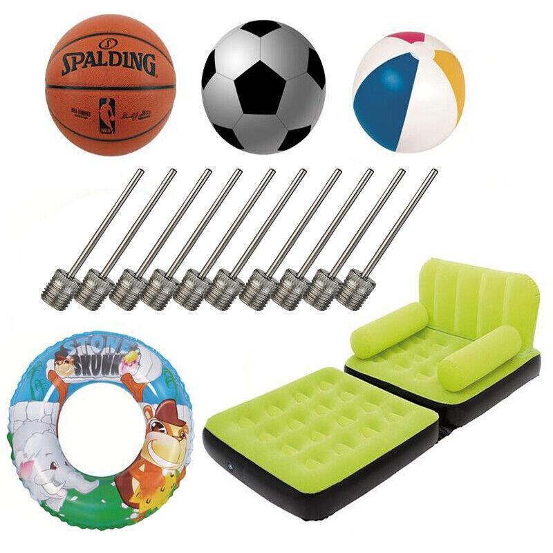 Stainless Steel Ball Pump Needle Inflator Pin for Football Basketball Volleyball - 10PCS