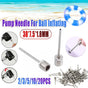 Stainless Steel Ball Pump Needle Inflator Pin for Football Basketball Volleyball - 3PCS V528-PUMPNEEDLE-3PCS-609616