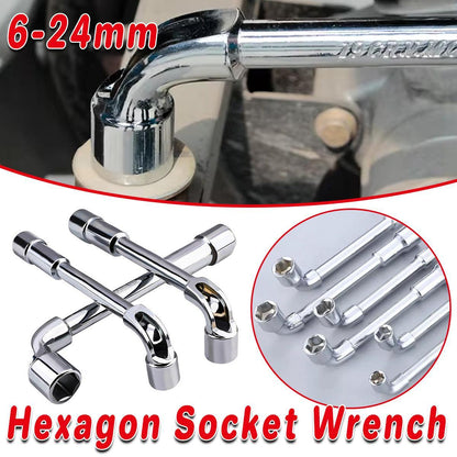 6-23mm L Shaped Socket Wrench Elbow Multi Size Hardware Repair Tool Set - 15mm V528-PUNCH-WRENCH-15MM-217452