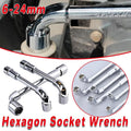 6-23mm L Shaped Socket Wrench Elbow Multi Size Hardware Repair Tool Set - 8mm