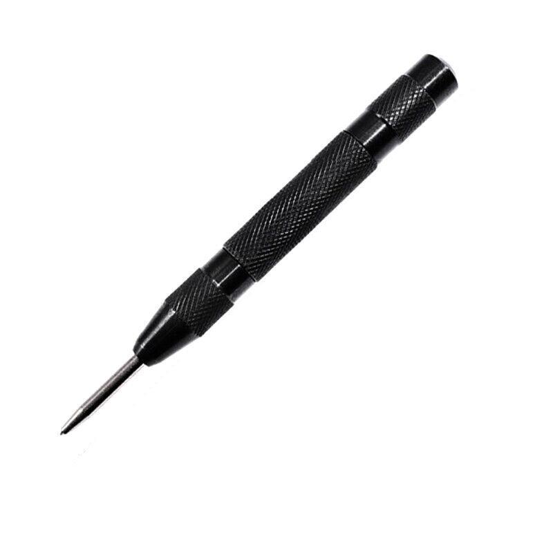 130mm Spring Loaded Centre Punch Automatic Brass Marking Tool Heavy Duty - Black V528-PUNCHBRASS-BLACK-424412