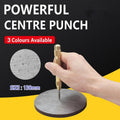 130mm Spring Loaded Centre Punch Automatic Brass Marking Tool Heavy Duty - Yellow V528-PUNCHBRASS-YELLOW-530557