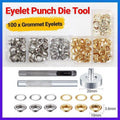 Eyelet Punch Die Tool Kit with 100 Sets of 6mm Grommets for Leather Craft V528-PUNCHDIETOOL-263592
