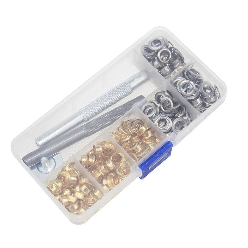 Eyelet Punch Die Tool Kit with 100 Sets of 6mm Grommets for Leather Craft V528-PUNCHDIETOOL-263592