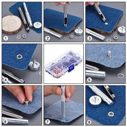 Eyelet Punch Die Tool Kit with 100 Sets of 6mm Grommets for Leather Craft V528-PUNCHDIETOOL-263592