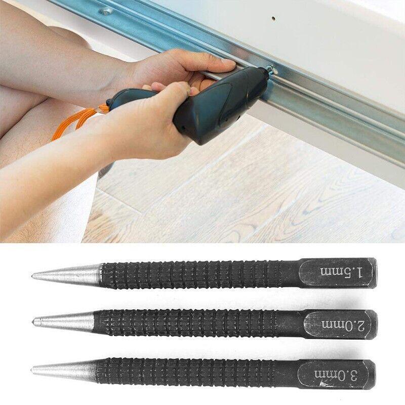 Nail Centre Punch Set 3PCS Round Head Wood Metal Super Impact Resistance V528-PUNCHSET-3PCS-865214