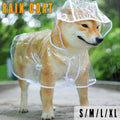Puppy Waterproof Pet Dog Raincoat Jacket Clothes Vest Rain Coat Outdoor Hoodies White - L V528-PUPPYRAINCOAT-WHITE-L