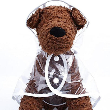 Puppy Waterproof Pet Dog Raincoat Jacket Clothes Vest Rain Coat Outdoor Hoodies White - L V528-PUPPYRAINCOAT-WHITE-L