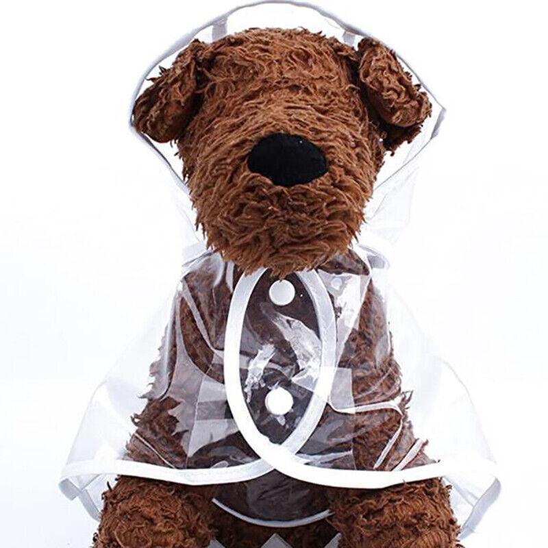 Puppy Waterproof Pet Dog Raincoat Jacket Clothes Vest Rain Coat Outdoor Hoodies White - M V528-PUPPYRAINCOAT-WHITE-M