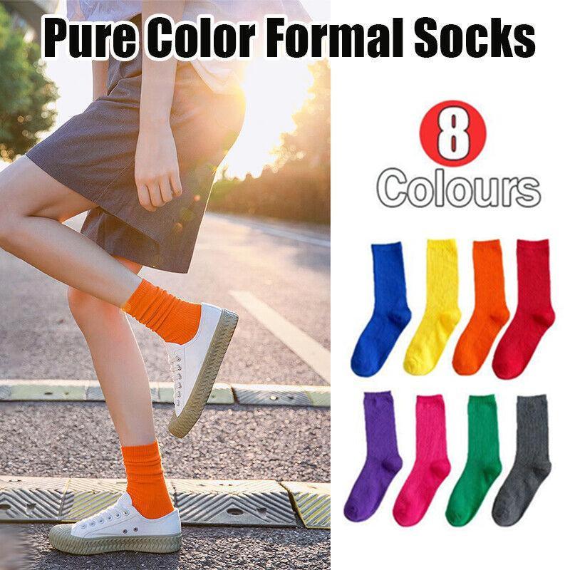 Olid Pure Colour Formal Socks Cotton Fashion Casual Breathable Crew Socks - Rose Red 1 Pair V528-PURECOLORSOCKS-ROSE-1PAIR-231772