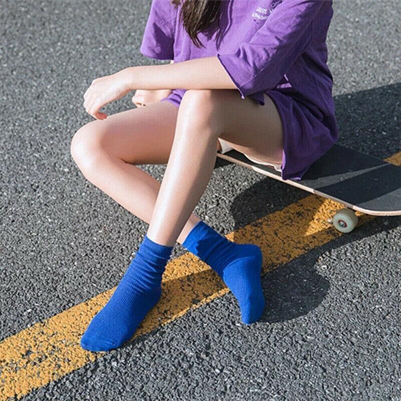 Olid Pure Colour Formal Socks Cotton Fashion Casual Breathable Crew Socks - Rose Red 2 Pairs V528-PURECOLORSOCKS-ROSE-2PAIRS-872077
