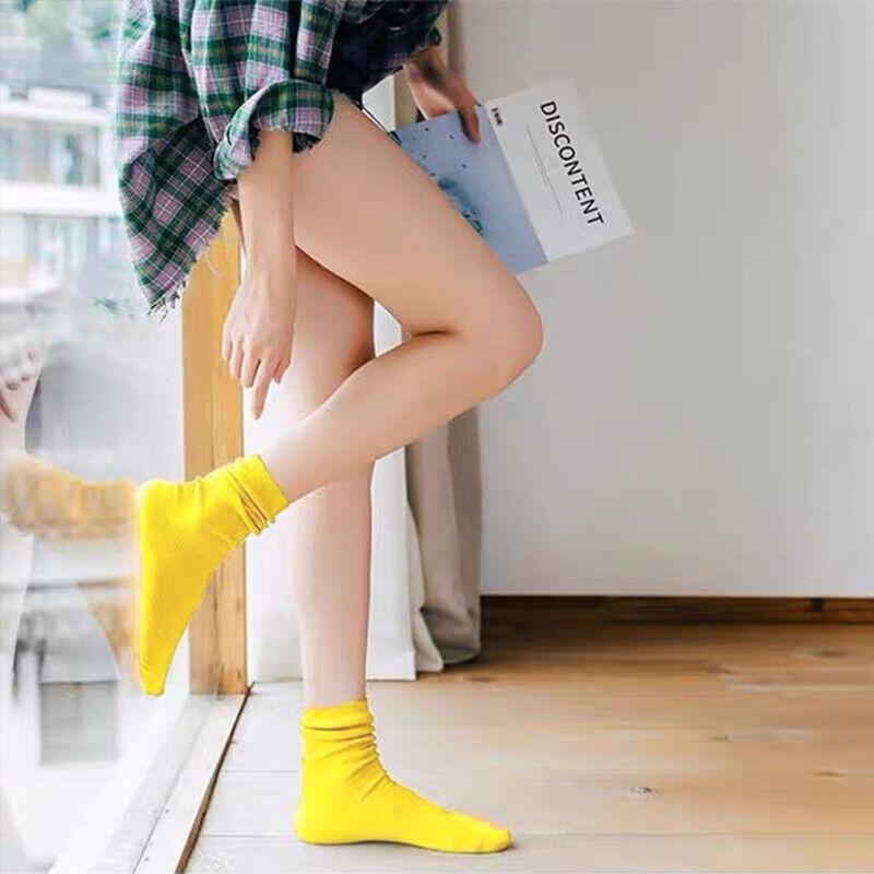 Olid Pure Colour Formal Socks Cotton Fashion Casual Breathable Crew Socks - Rose Red 4 Pairs V528-PURECOLORSOCKS-ROSE-4PAIRS-597783