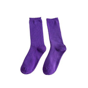 Olid Pure Colour Formal Socks Cotton Fashion Casual Breathable Crew Socks - Blue 1 Pair V528-PURECOSOCKS-ROYALBLUE-1PAIR-924109