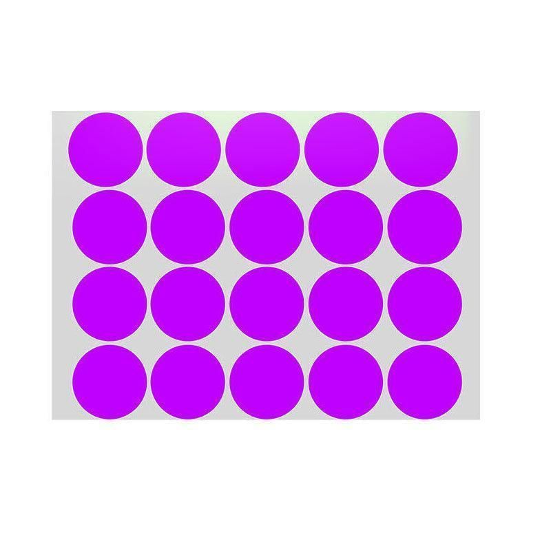 Purple Assorted Sizes Colour Sticker Dots Adhesive Round Labels Circular Spot Scrapbook - 50mm*8 Dots V528-PURPLE50MM-8DOTS59700