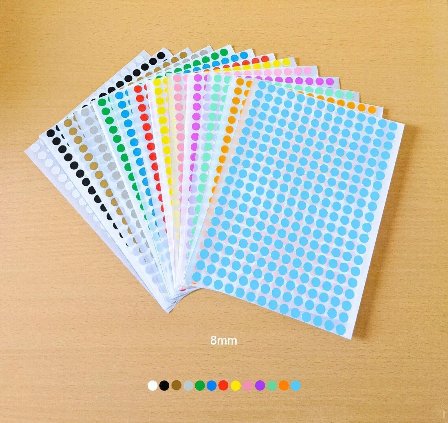 Purple Assorted Sizes Colour Sticker Dots Adhesive Round Labels Circular Spot Scrapbook - 50mm*8 Dots V528-PURPLE50MM-8DOTS59700
