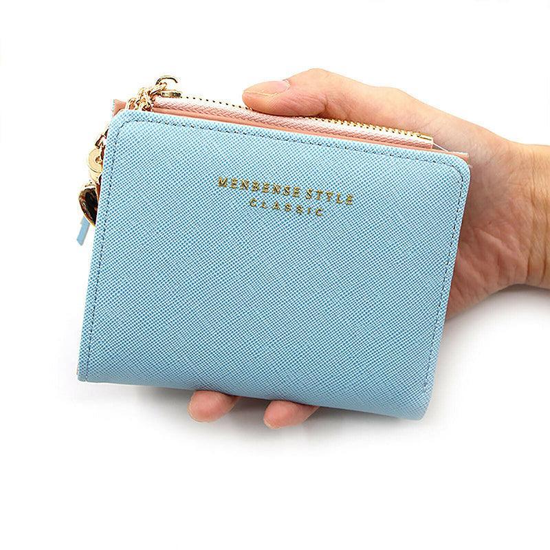 Ladies Short Wallet Small Leather Purse Folding Card Holder Coin Pocket Tassel Design - Red V528-PURSE-RED-6014899