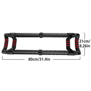 Arm Trainer Pull Press Bar 100kg Resistance Chest Abdomen Home Fitness Equipment V528-PUSH-BAR-BLACK-GZSX-685442