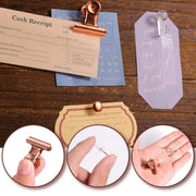 465PCS Rose Gold Thumbtacks Binder Clips Push Pins Set Office Supplies With Box V528-PUSHPIN-SET-ROSE-GOLD-241258