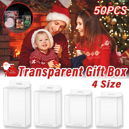 50pcs Transparent Gift Boxes with Hooks Clear Packaging Storage Containers - 10x3.2x17.5cm V528-PVC-BOX-50PCS-183990