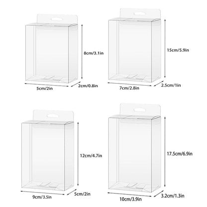 50pcs Transparent Gift Boxes with Hooks Clear Packaging Storage Containers - 10x3.2x17.5cm V528-PVC-BOX-50PCS-183990