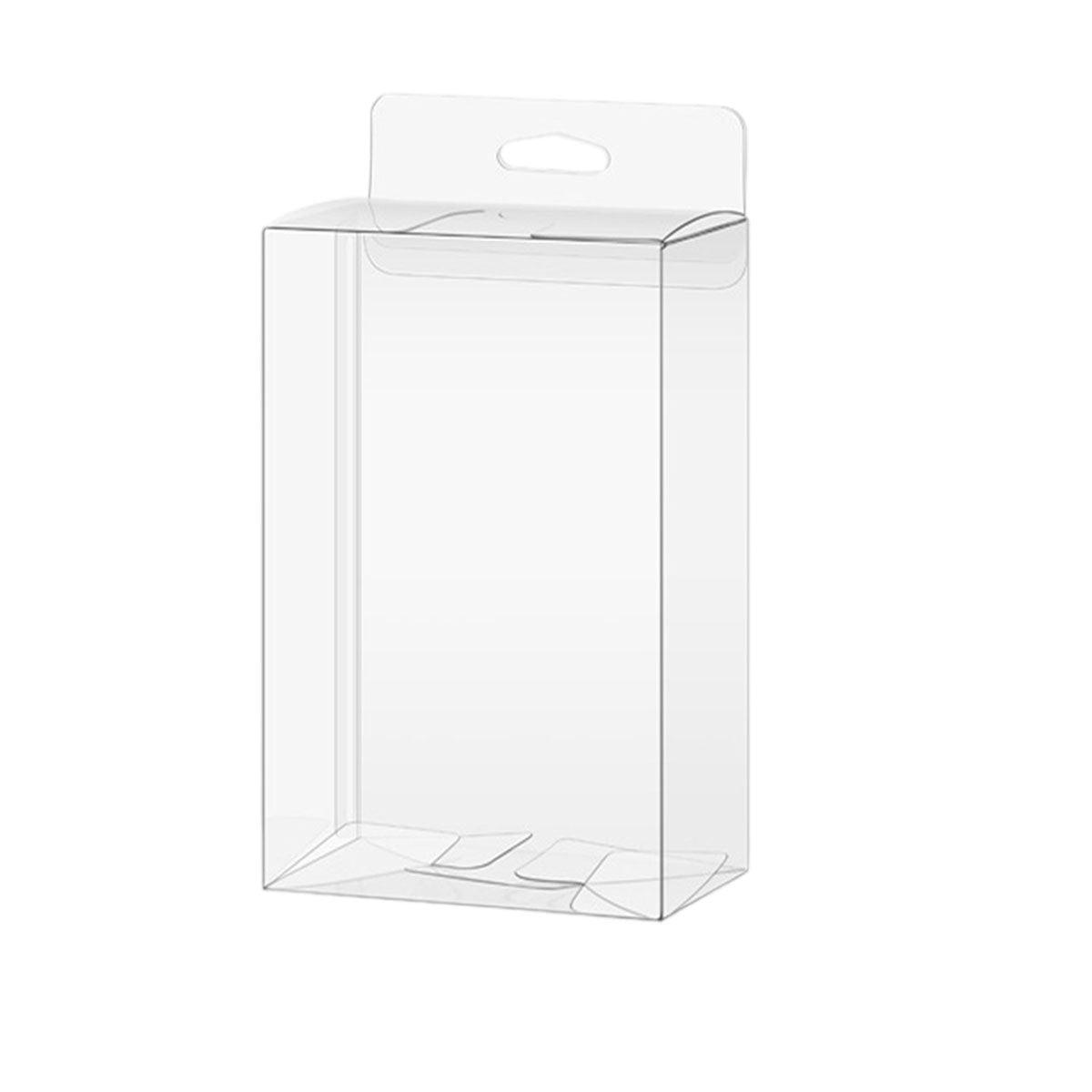 50pcs Transparent Gift Boxes with Hooks Clear Packaging Storage Containers - 7x2.5x15cm V528-PVC-BOX-50PCS-220062
